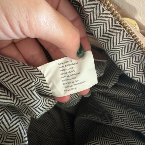 STEVE MADDEN🌟 Mauve with Gold Studs Oversized Boho Shoulder and Handle Bag - Picture 13 of 16